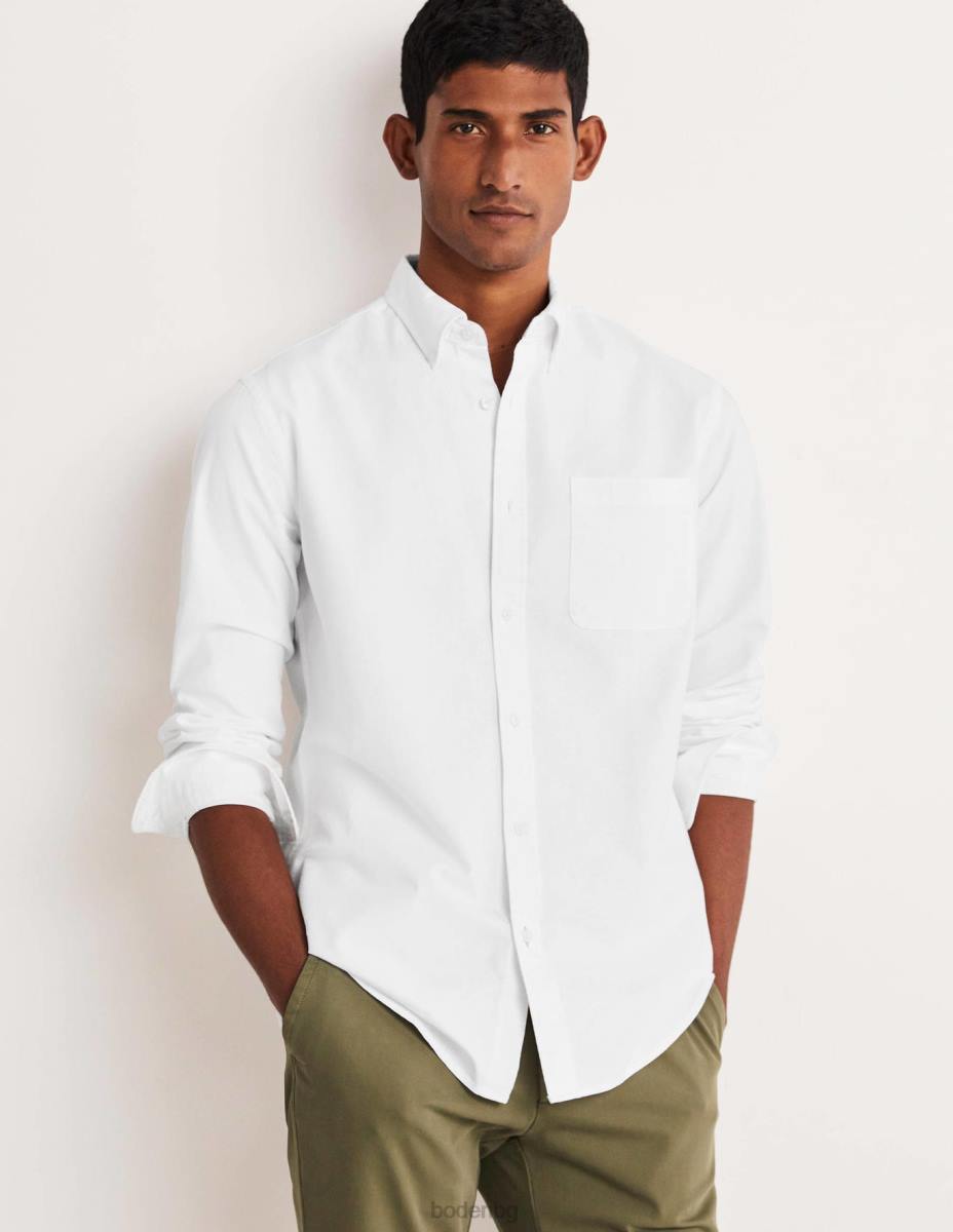 облекло Boden тънка риза с копчета бяло мъже LL683569