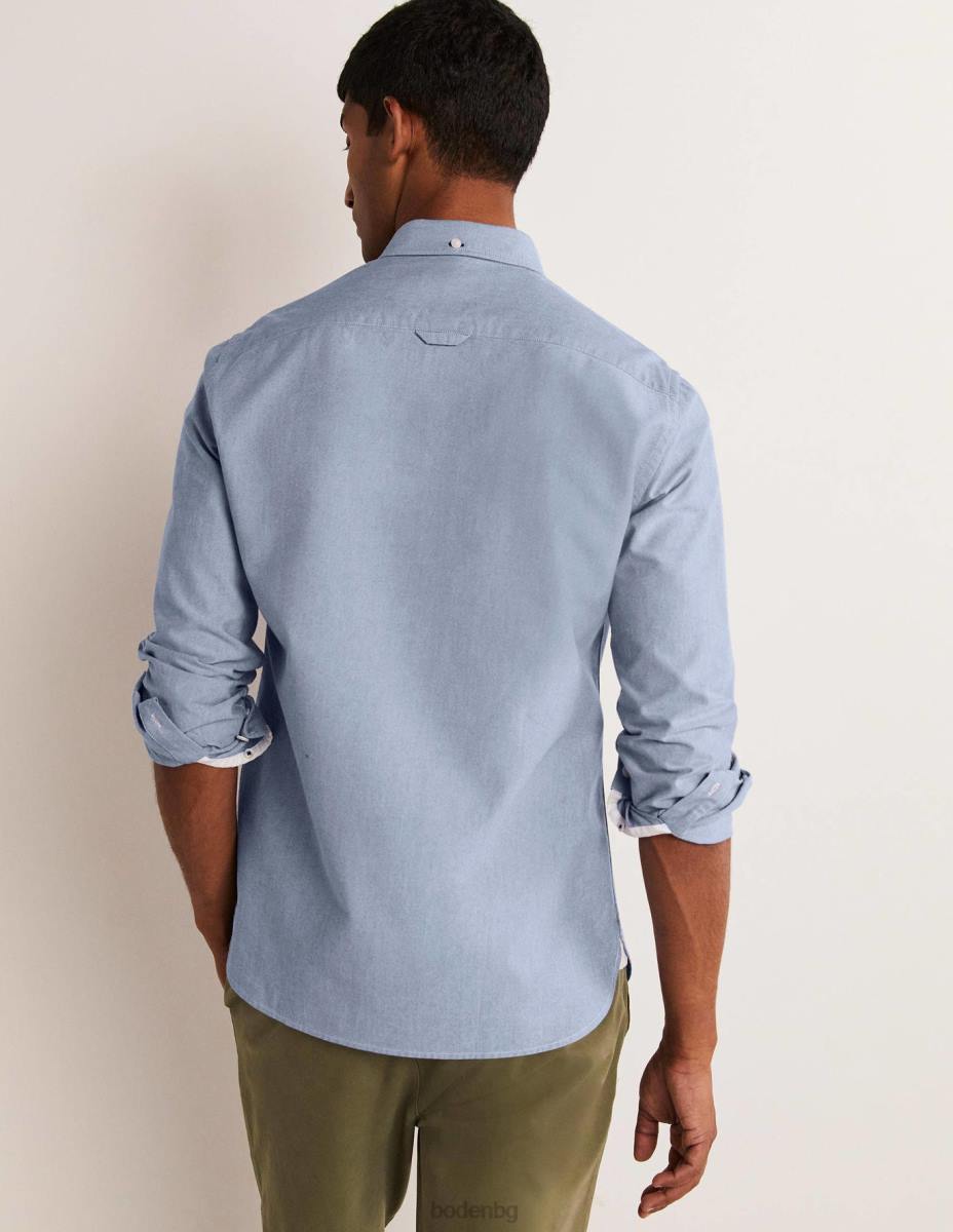 облекло Boden тънка риза с копчета оксфорд синьо мъже LL683603