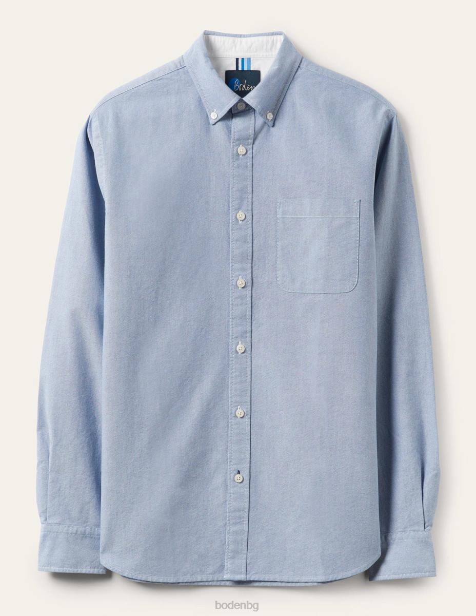 облекло Boden тънка риза с копчета оксфорд синьо мъже LL683603