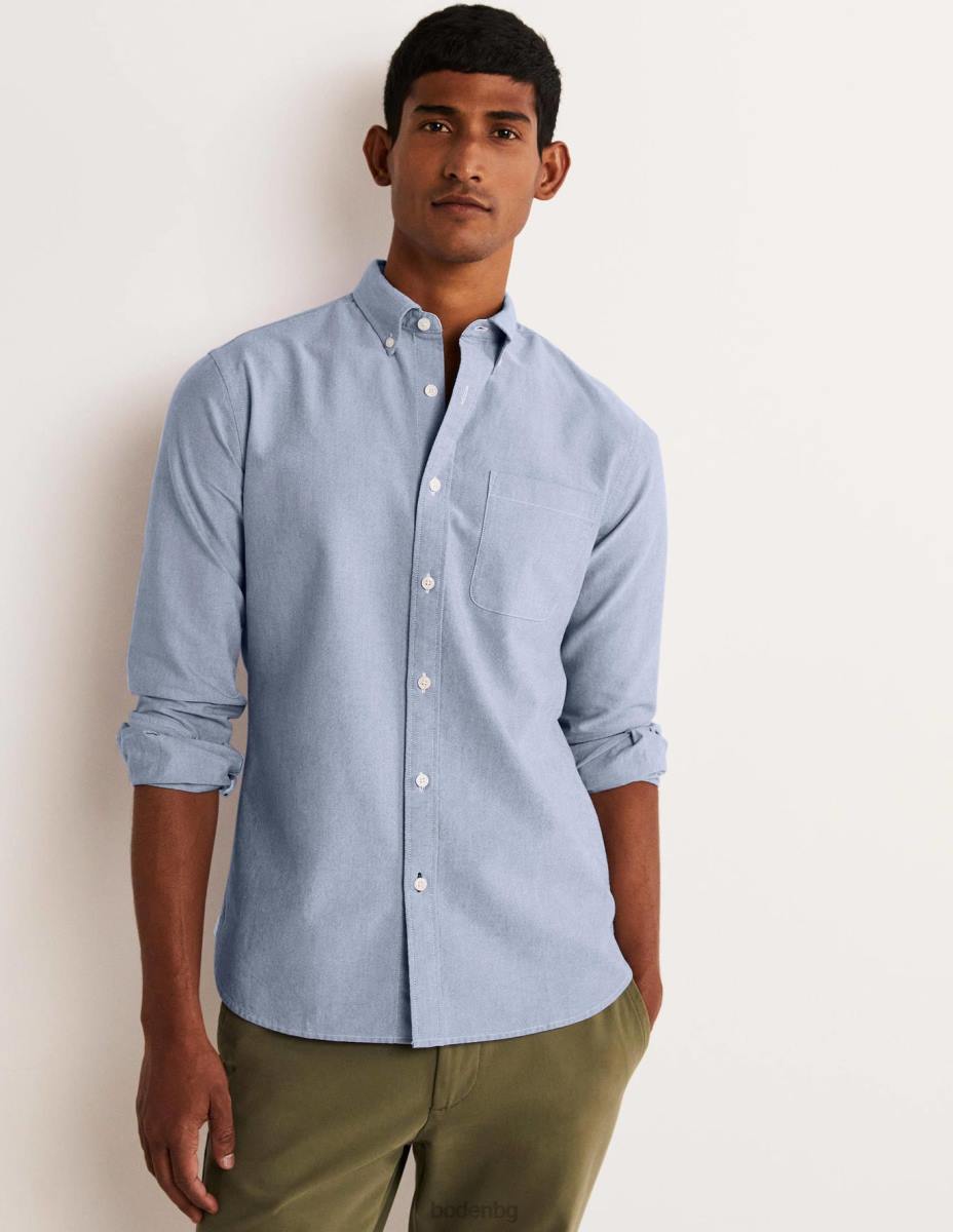 облекло Boden тънка риза с копчета оксфорд синьо мъже LL683603