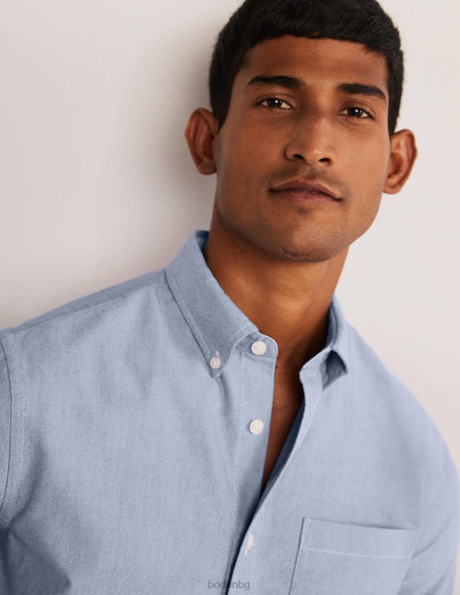 облекло Boden тънка риза с копчета оксфорд синьо мъже LL683603