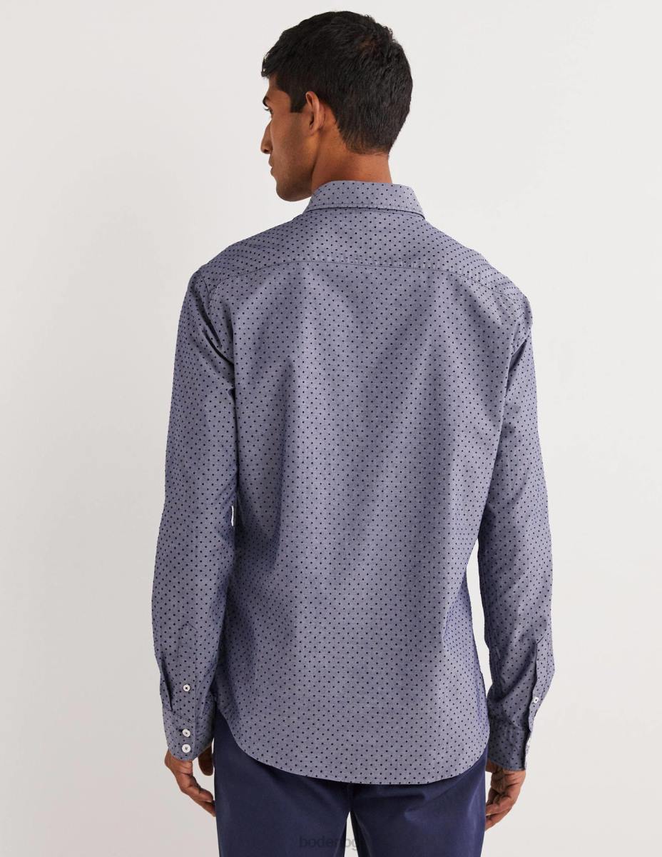 облекло Boden прилепнала риза от кепър синьо натрупано петно мъже LL683604