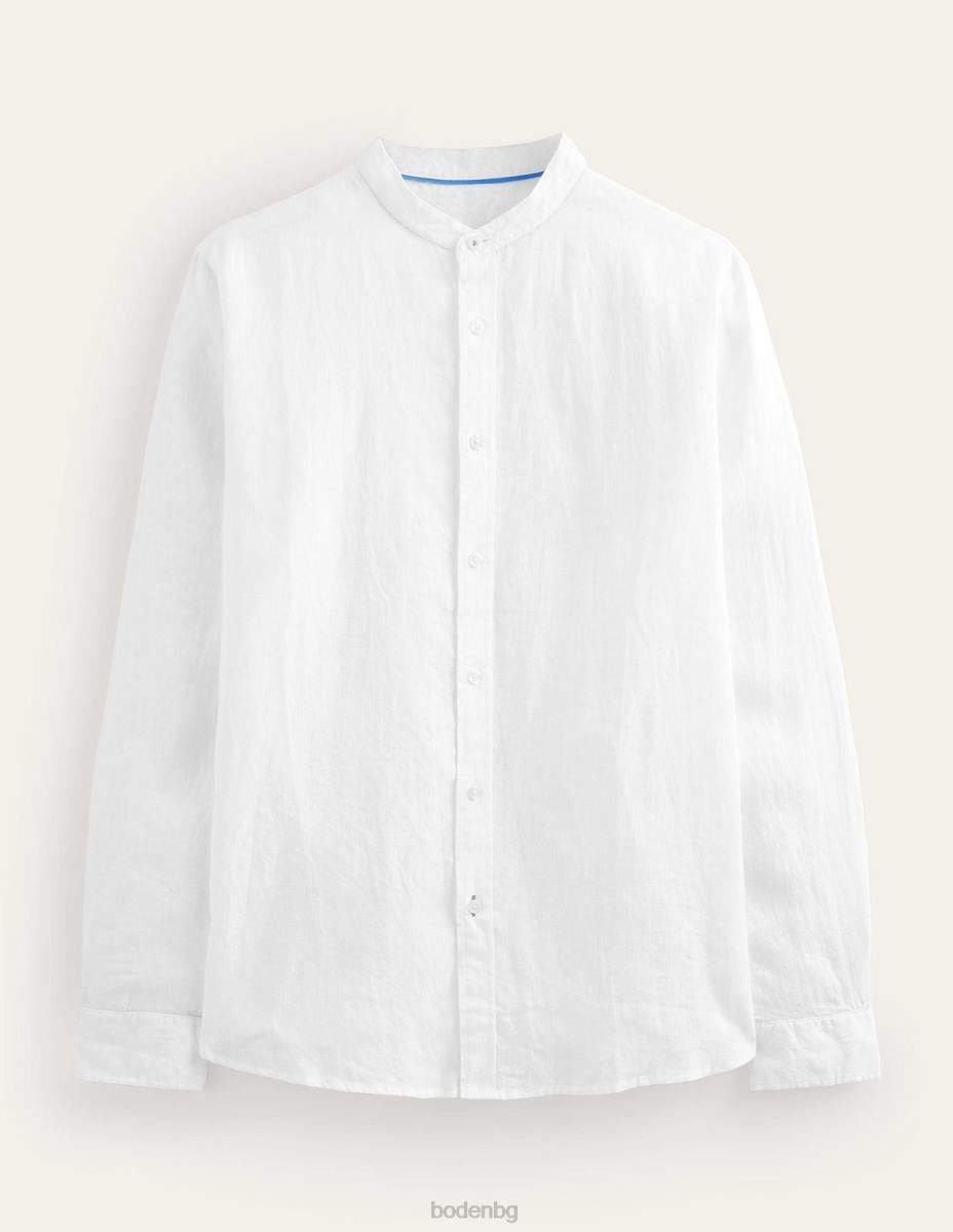 облекло Boden ленена риза с яка на дядо бяло мъже LL683628