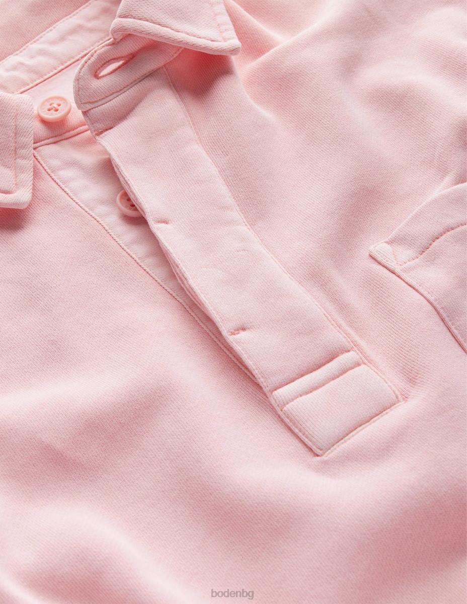 облекло Boden суичър с яка с копчета лотосово розово мъже LL683519