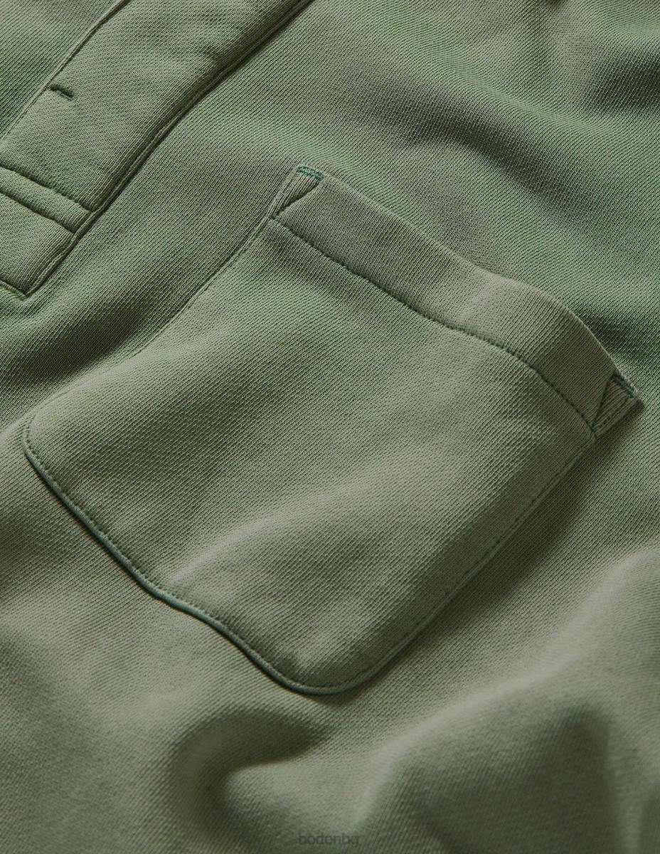 облекло Boden суичър с яка с копчета алигаторово зелено мъже LL683622