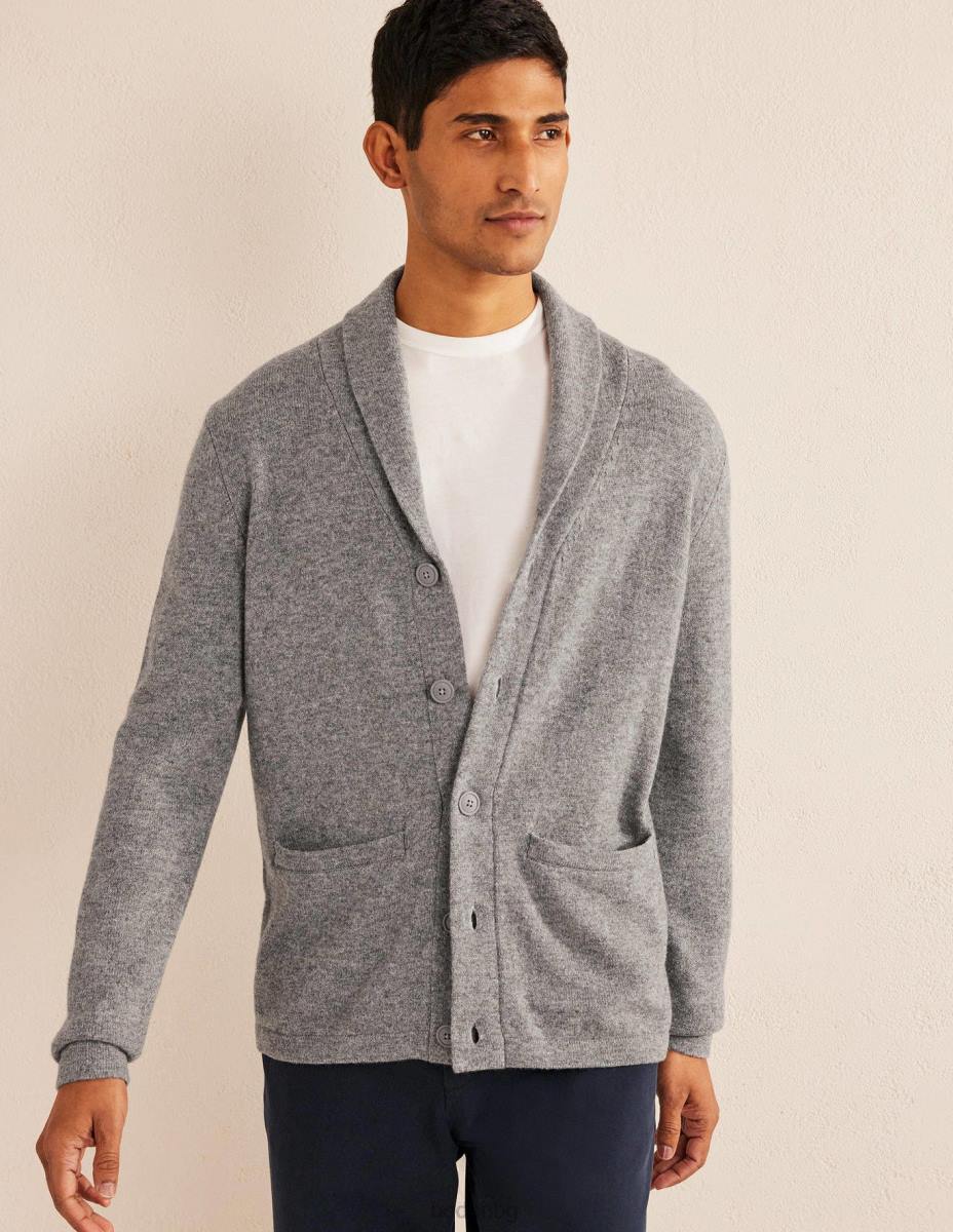 облекло Boden шал яка жилетка светлосив меланж мъже LL683509