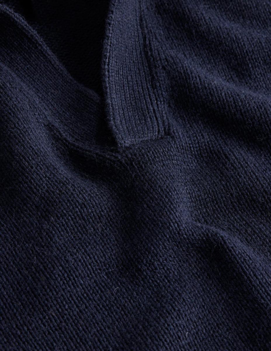 облекло Boden джъмпер с отворена яка военноморски флот мъже LL683536