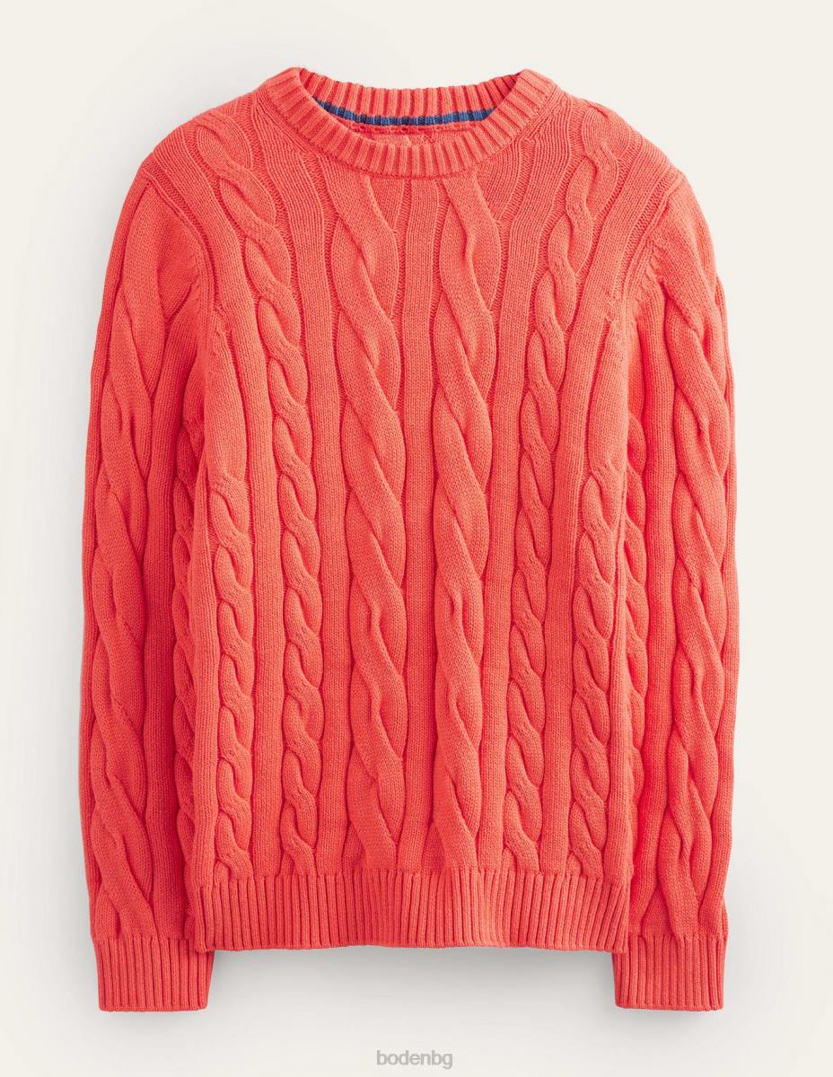 облекло Boden памучен кабел с кръгла яка конфитюр мъже LL683542