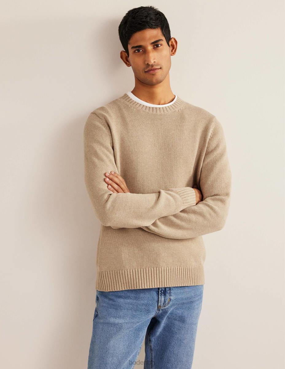 облекло Boden масивен памучен кашмирен екип камък мъже LL683545