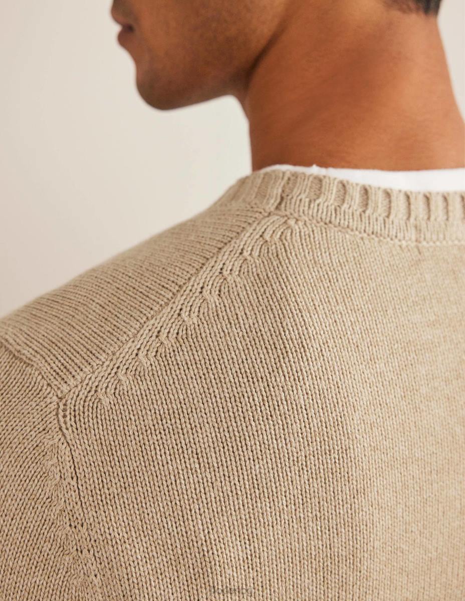 облекло Boden масивен памучен кашмирен екип камък мъже LL683545