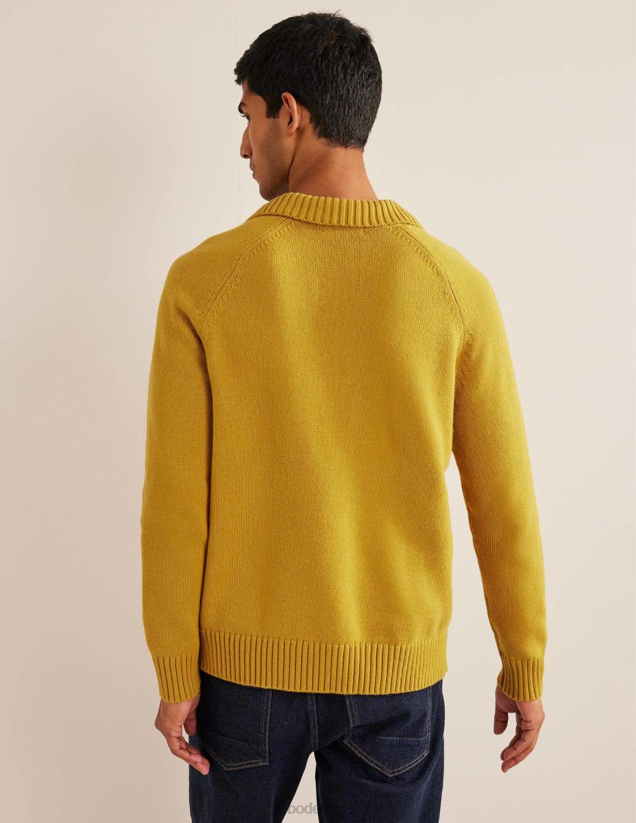 облекло Boden джъмпер с отворена яка светъл бронз мъже LL683571