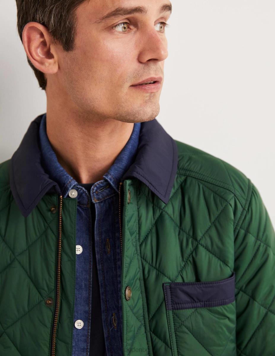 облекло Boden късо ватирано яке алигаторово зелено мъже LL683582