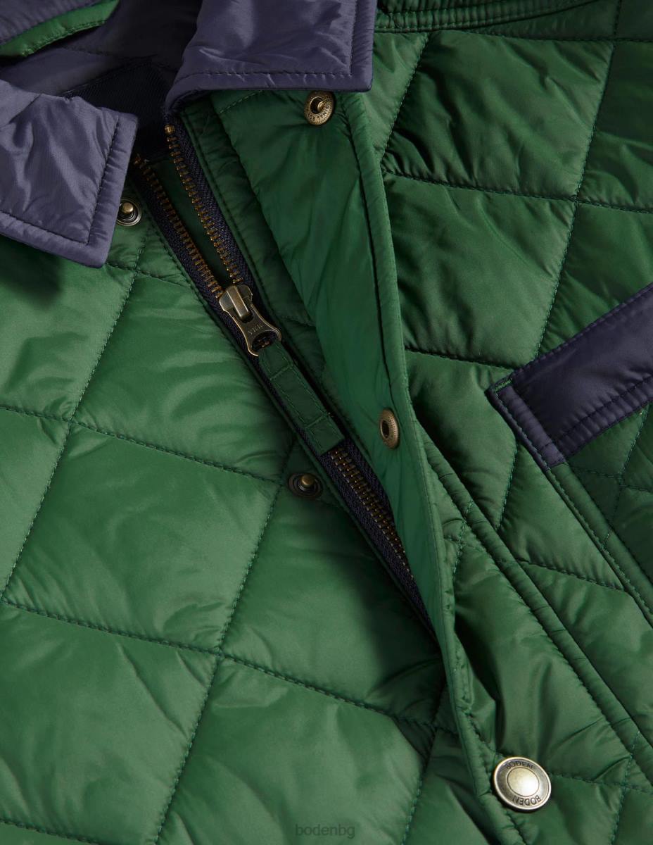 облекло Boden късо ватирано яке алигаторово зелено мъже LL683582