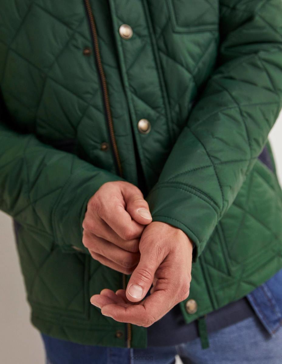 облекло Boden късо ватирано яке алигаторово зелено мъже LL683582