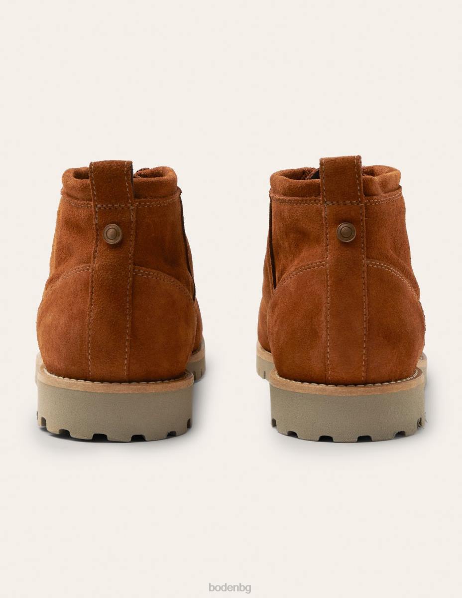 обувки Boden велурени ботуши с връзки светлокафяво мъже LL683586