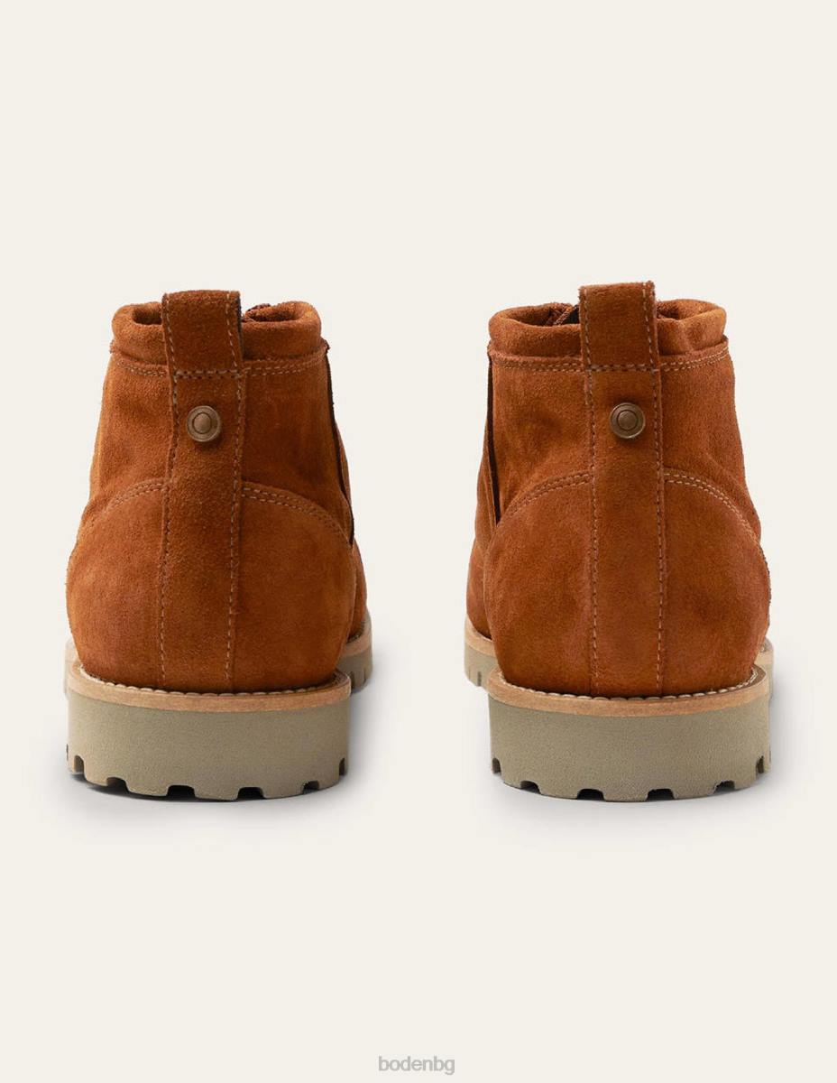обувки Boden велурени ботуши с връзки светлокафяво мъже LL683586