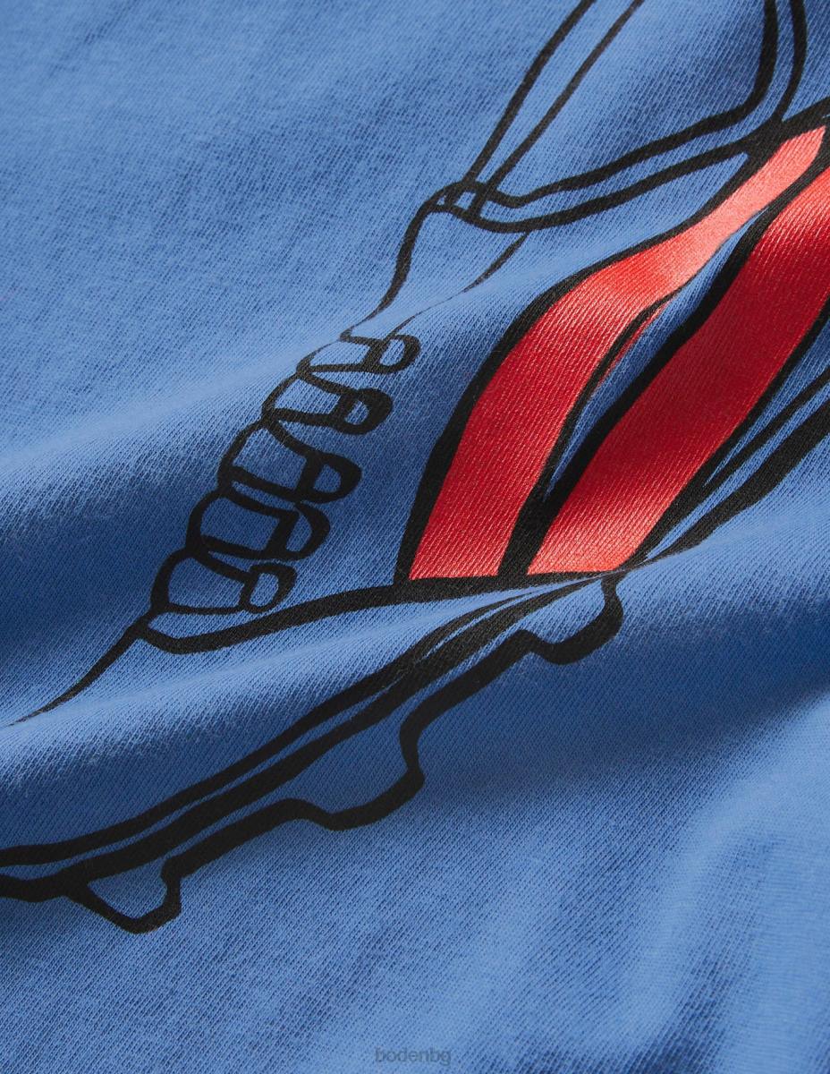 облекло Boden футболна тениска Елизабетски син футбол момчета LL68844