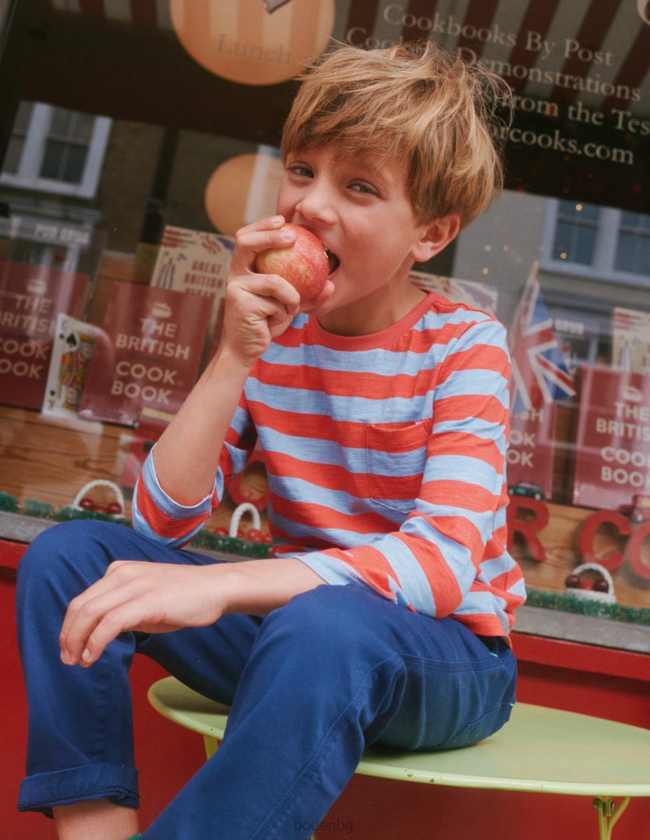 облекло Boden изпрана тениска с дълъг ръкав здрачно синьо/сладко момчета LL68846