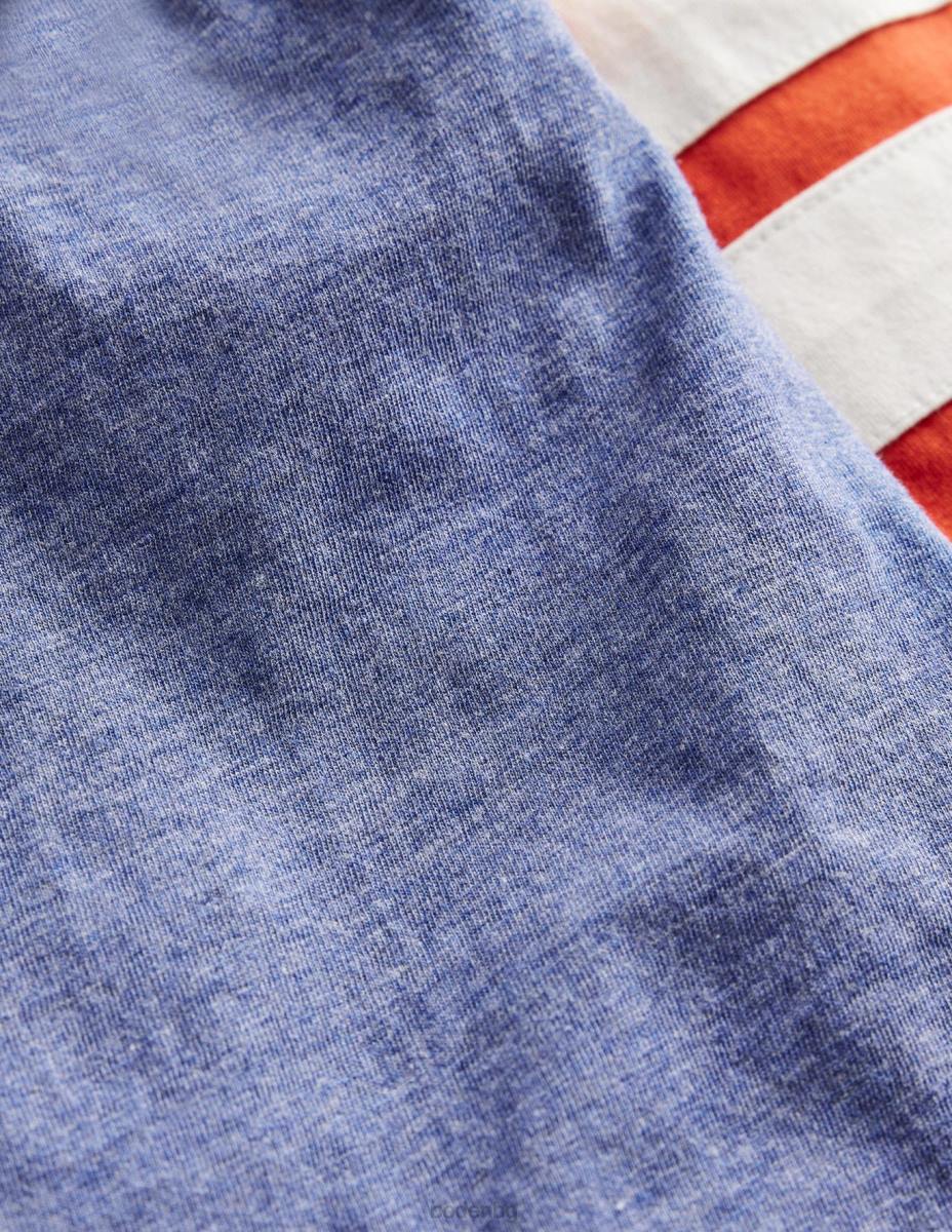 облекло Boden реглан тениска с цветни блокове син/зелен/оранжев мергел момчета LL68849