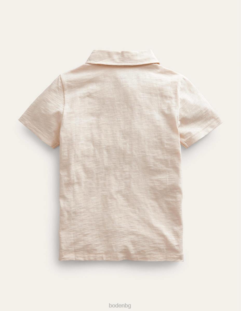 облекло Boden поло тениска с джърси бяла шушулка ванилия момчета LL68859