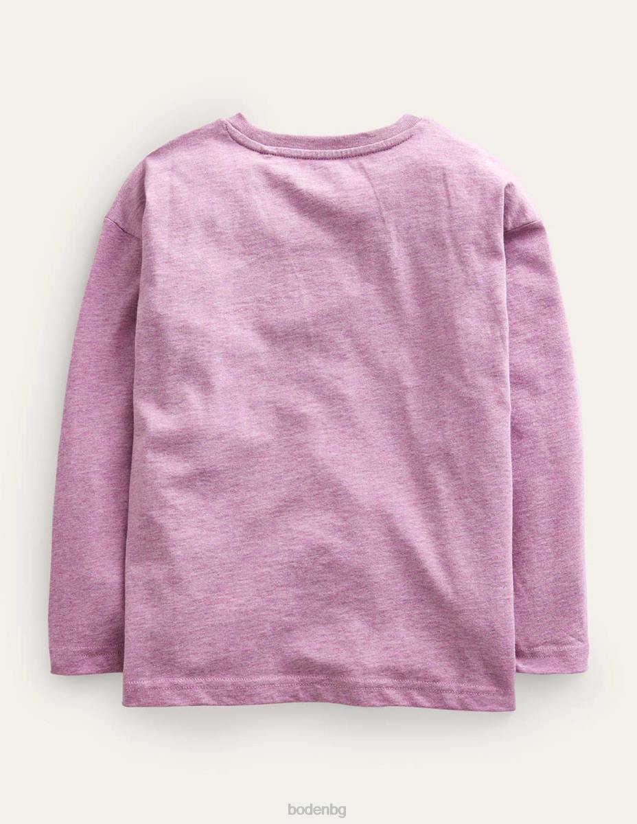 облекло Boden спокойна тениска жаба лилава жаба момчета LL68861