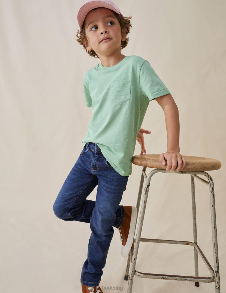 облекло Boden изпрана тениска сафари зелено момчета LL68870