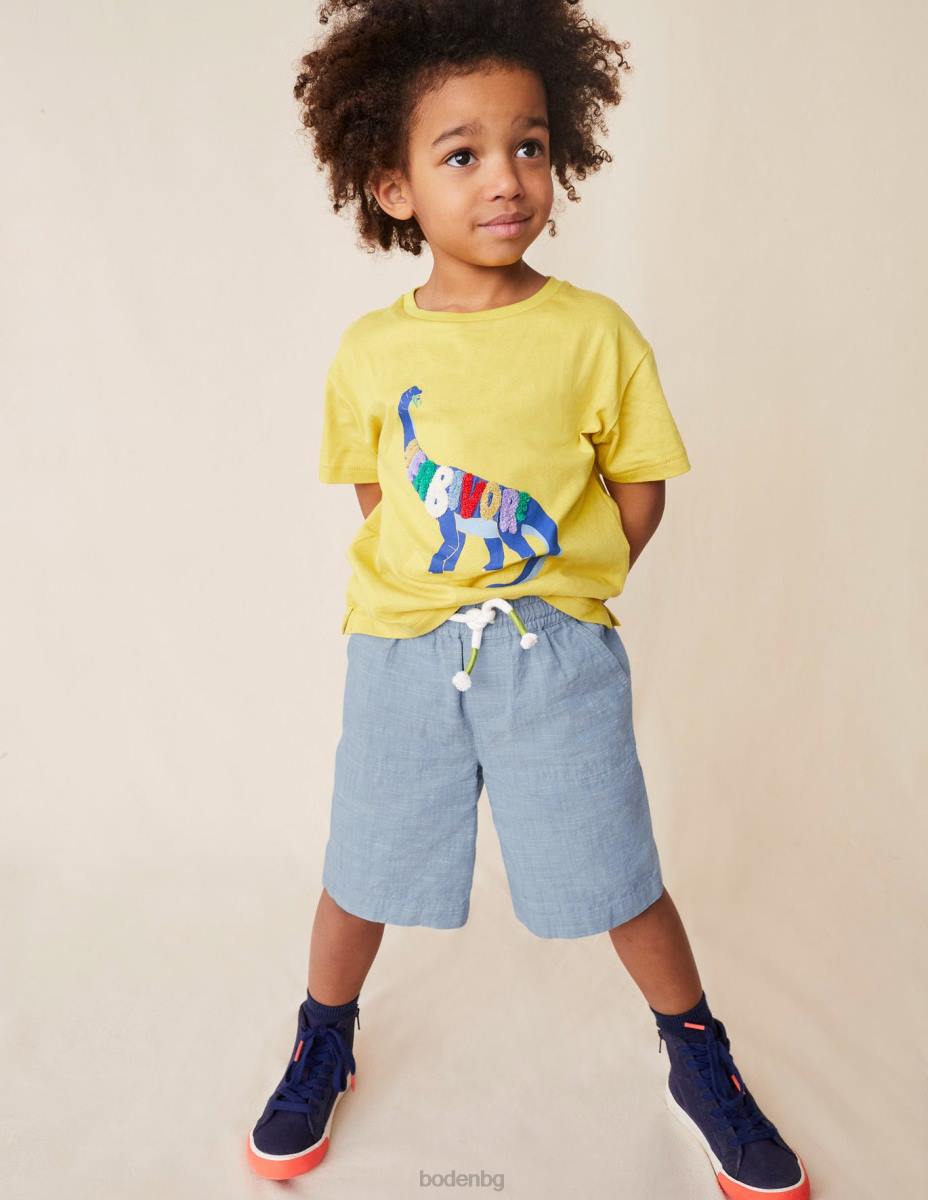 облекло Boden памучни чанти камъче синьо шамбре момчета LL68879