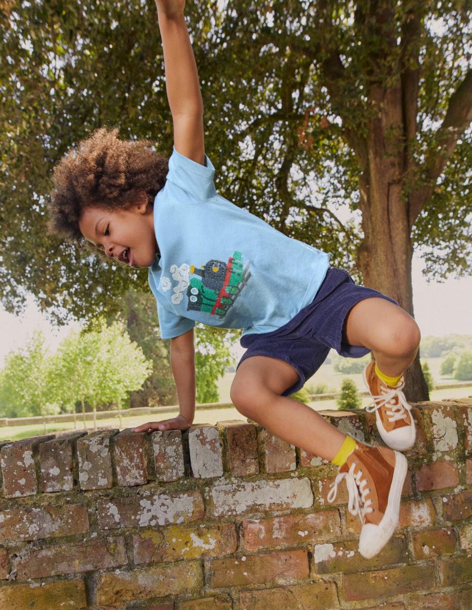 облекло Boden ретро шнур шорти колеж флот момчета LL68884