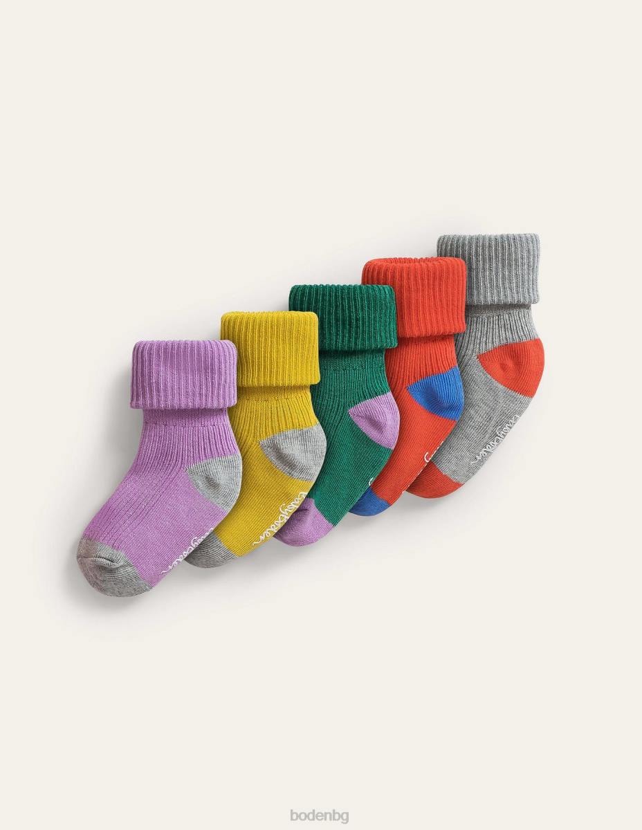 аксесоар Boden кутия за чорапи 5 бр мулти ребро момичета LL682734