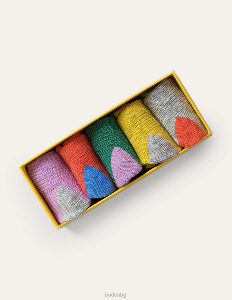 аксесоар Boden кутия за чорапи 5 бр мулти ребро момичета LL682734