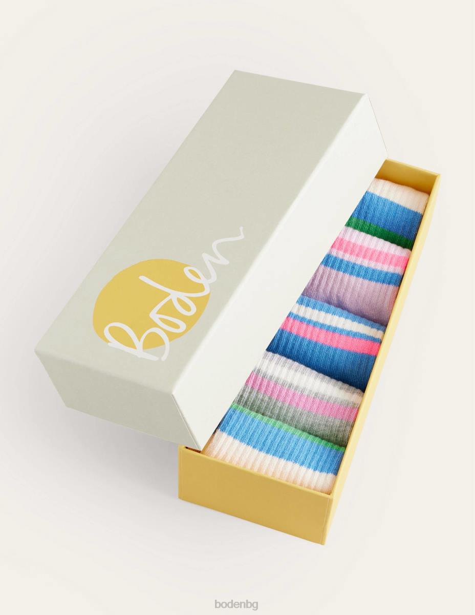 аксесоар Boden кутия за чорапи 5 бр мулти слоган момичета LL682767