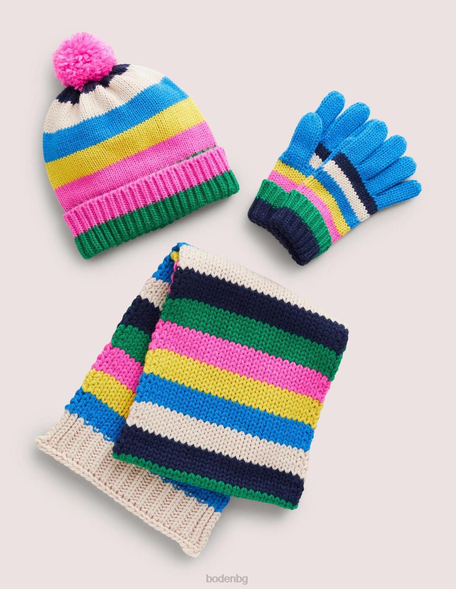 аксесоар Boden плетен комплект 3 бр дъгова ивица момичета LL682727