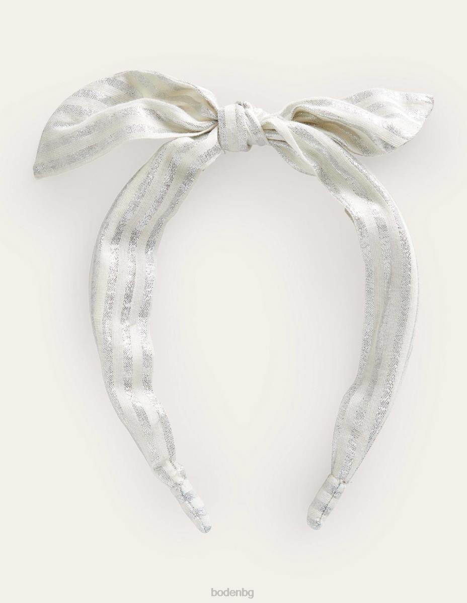 аксесоар Boden лък лента за глава сребриста метална ивица момичета LL682711