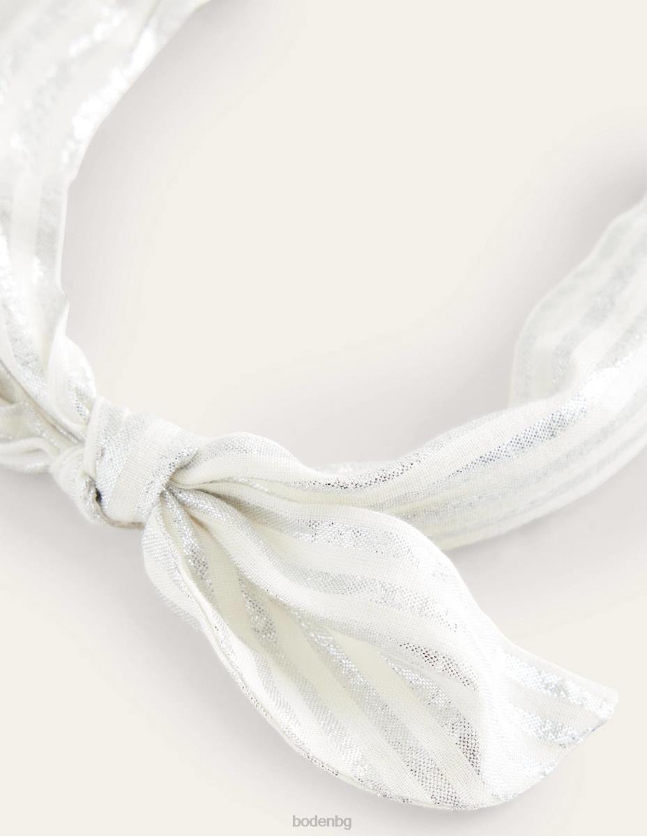 аксесоар Boden лък лента за глава сребриста метална ивица момичета LL682711