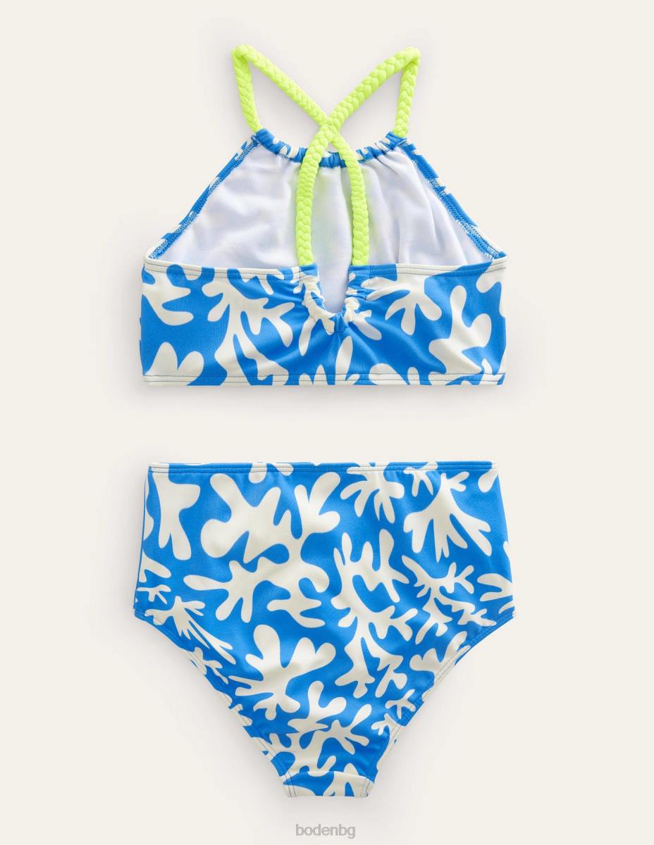 облекло Boden бикини с примка назад мароканско синьо момичета LL682627