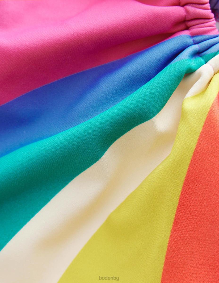 облекло Boden изрязан бански костюм с рюсти мулти вълна момичета LL682770