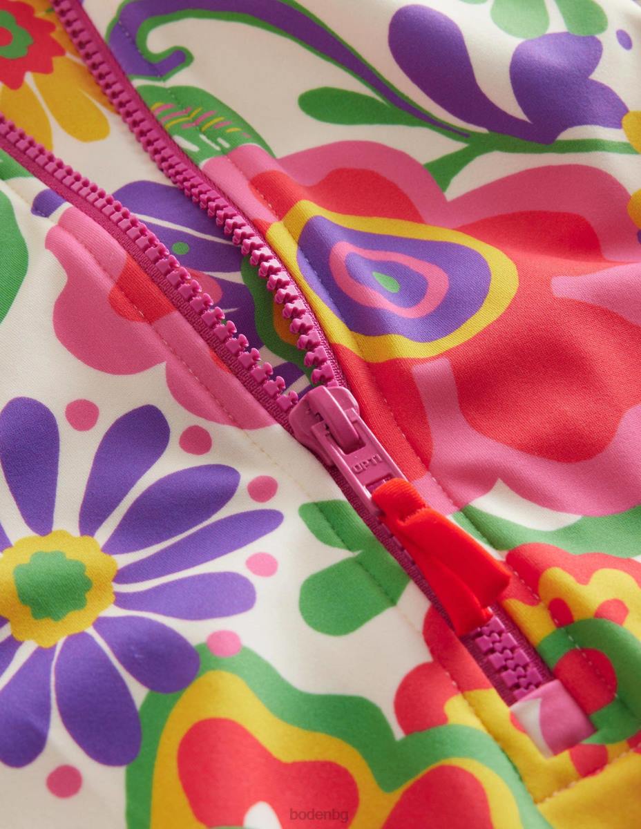 облекло Boden бански с дълъг ръкав множество дъгови облаци момичета LL682783