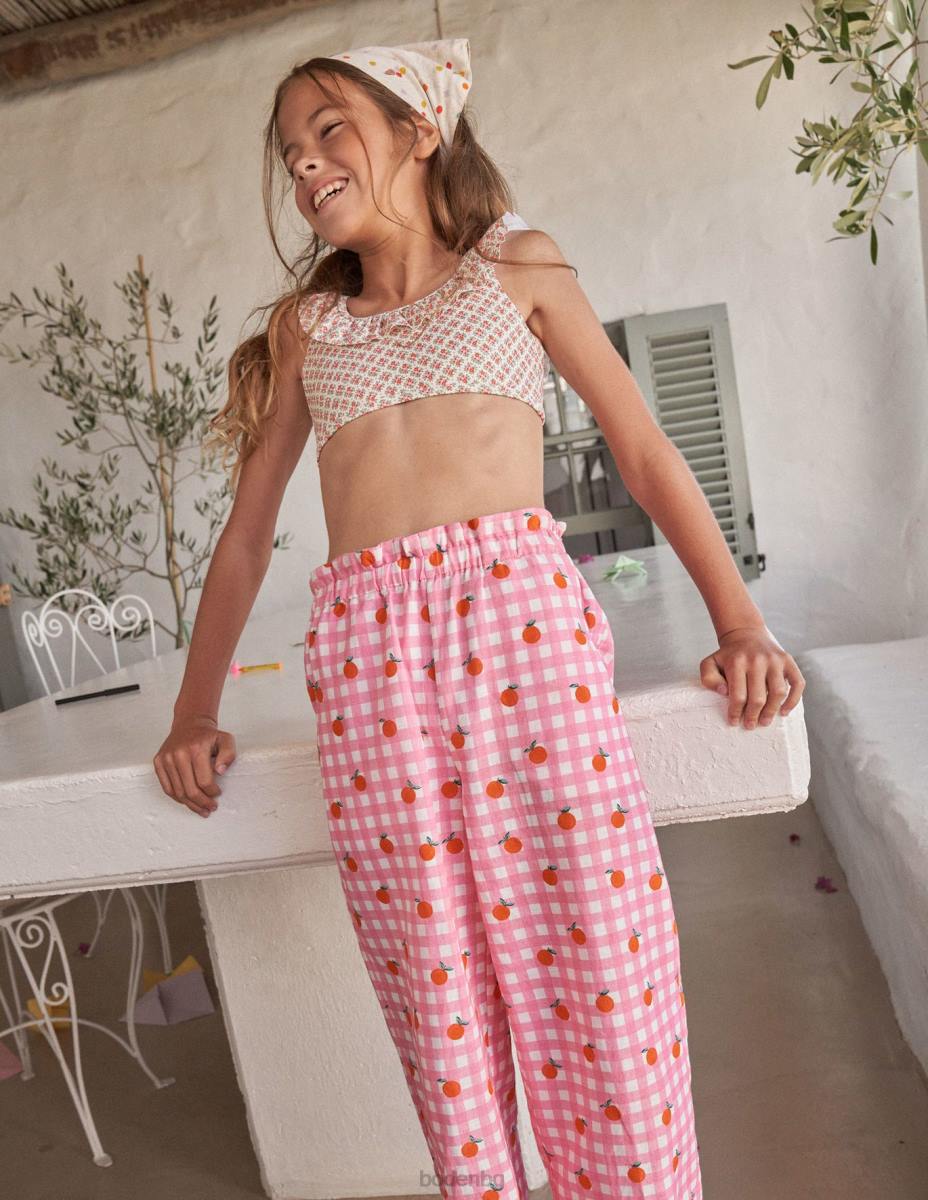 облекло Boden вратовръзка назад бикини с волани микроцветна китка ванилия момичета LL682832