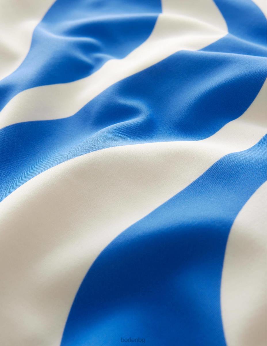 облекло Boden бански с едно рамо слонова кост и кабана синя вълна момичета LL682874