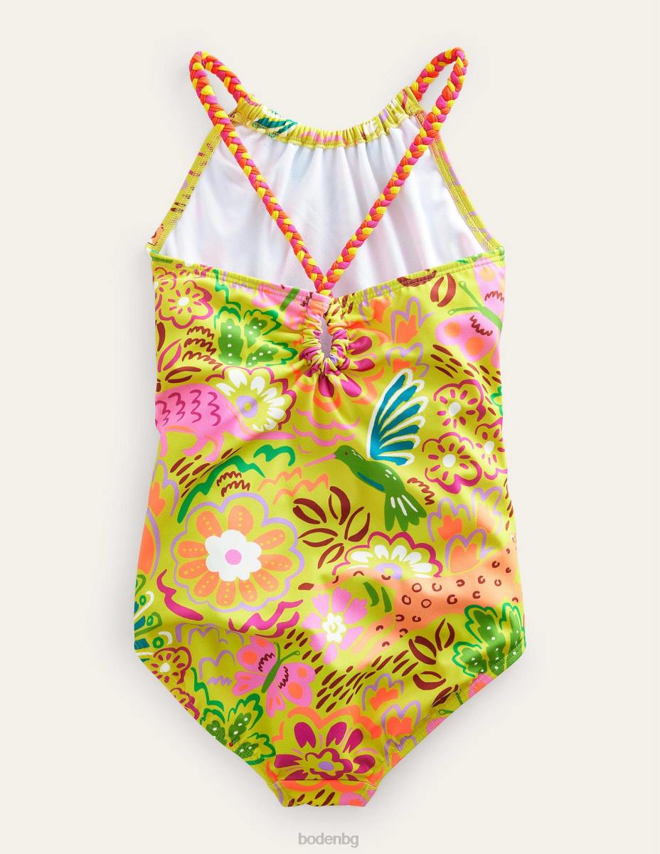 облекло Boden бански с плетен гръб животни от слонова кост и цариградско грозде момичета LL682895