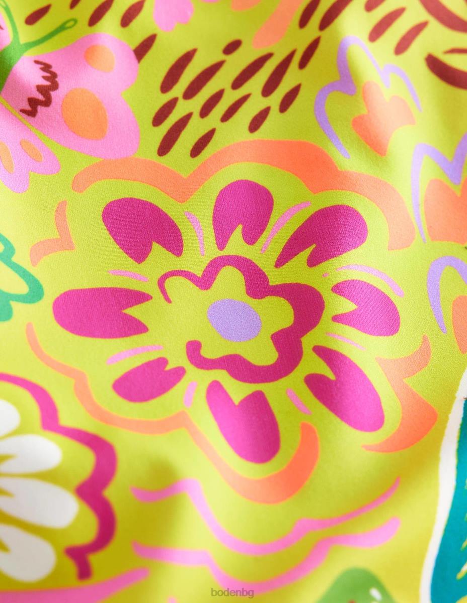 облекло Boden бански с плетен гръб животни от слонова кост и цариградско грозде момичета LL682895