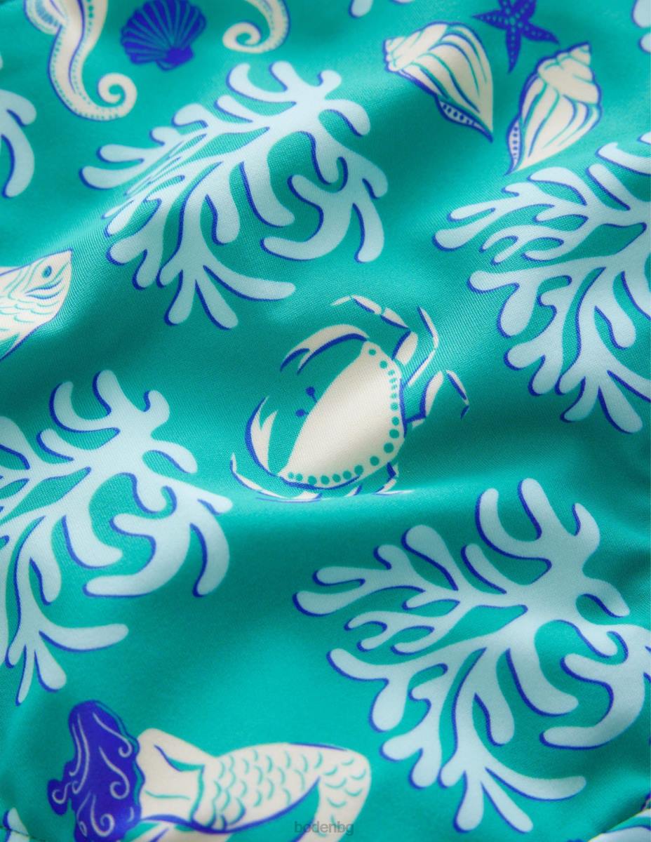 облекло Boden бикини с буф ръкав тропическа пролетна лагуна момичета LL682902