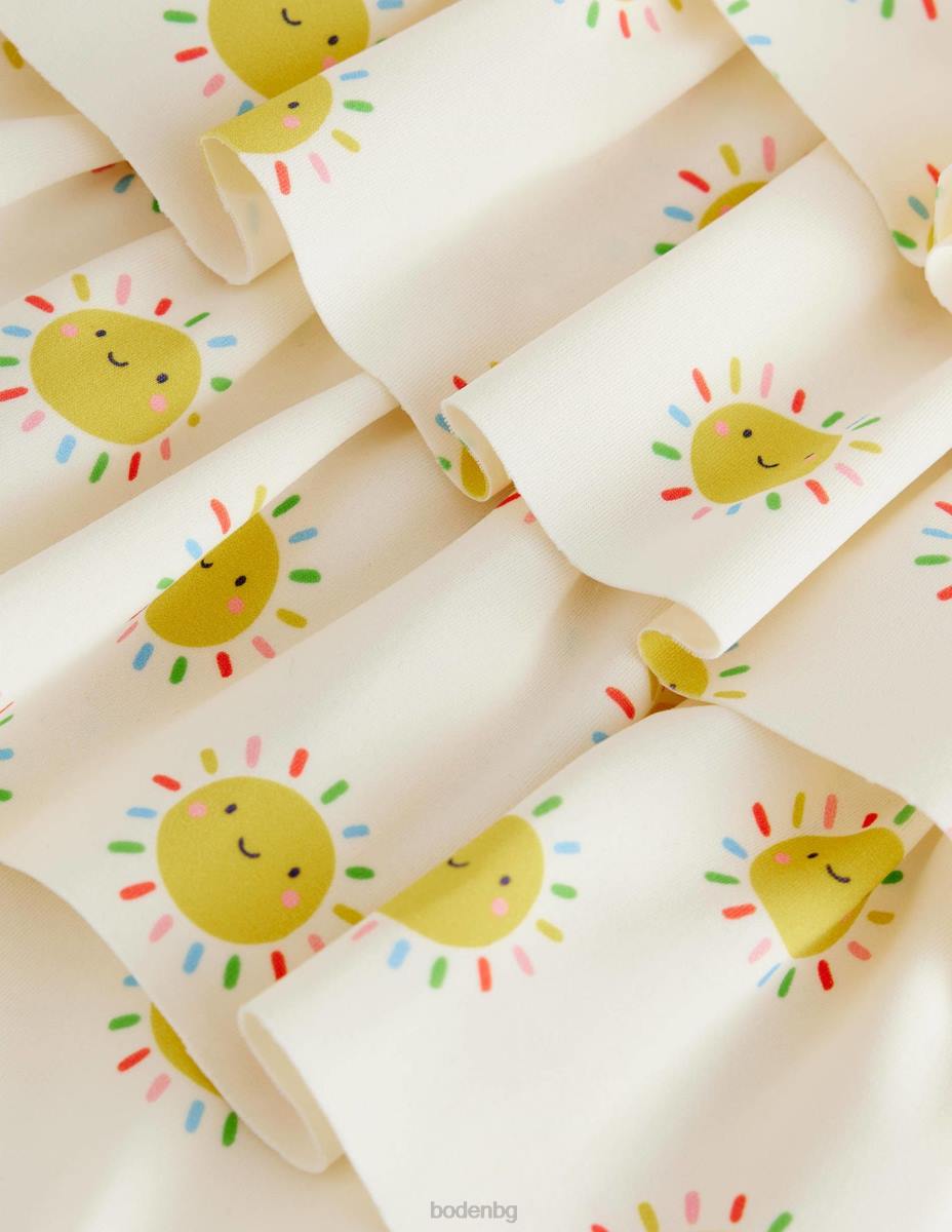 облекло Boden многослоен бански костюм с волани много дъгови слънца момичета LL683057