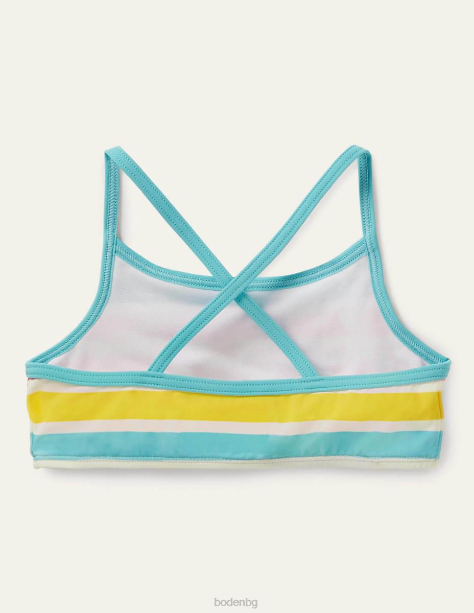 облекло Boden бикини с шарки слонова кост/мулти дъга момичета LL683125