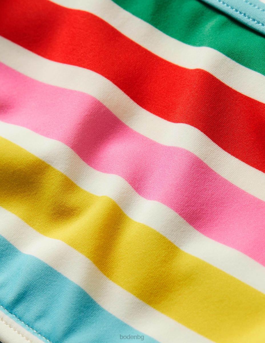 облекло Boden бикини с шарки слонова кост/мулти дъга момичета LL683125