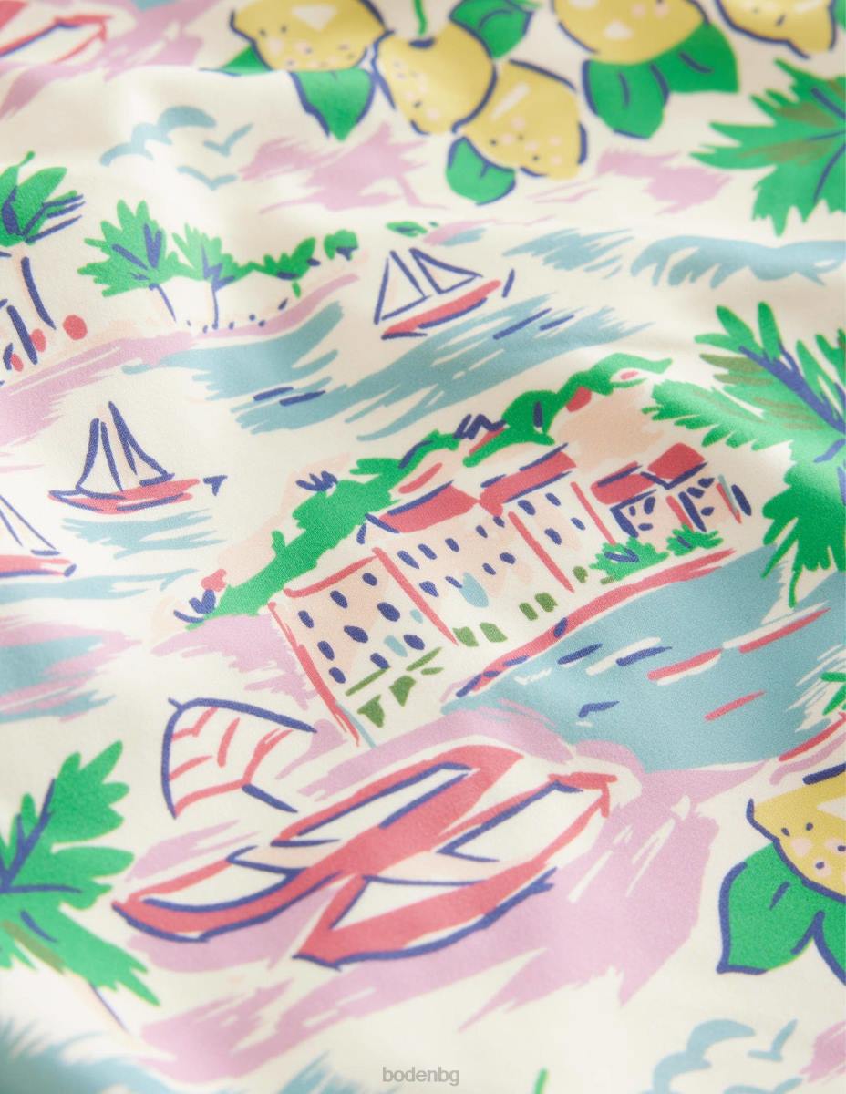 облекло Boden бански с плавни ръкави мулти сцена момичета LL683160