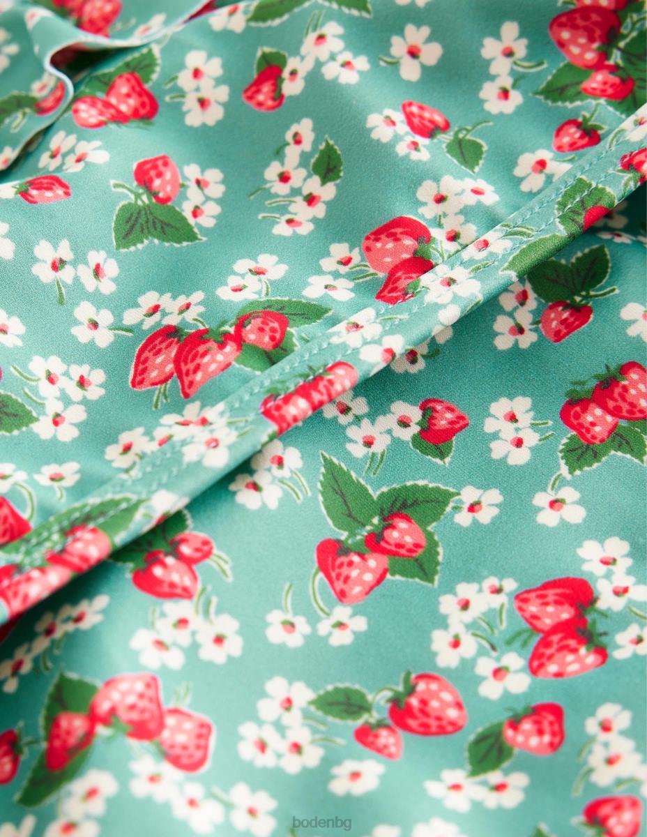 облекло Boden вратовръзка назад бикини с волани аква морска ягода дици момичета LL683214