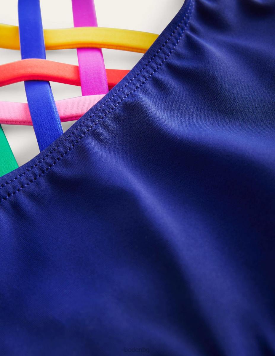 облекло Boden дъга бикини с кръстосани гръб хармонично синьо момичета LL683218