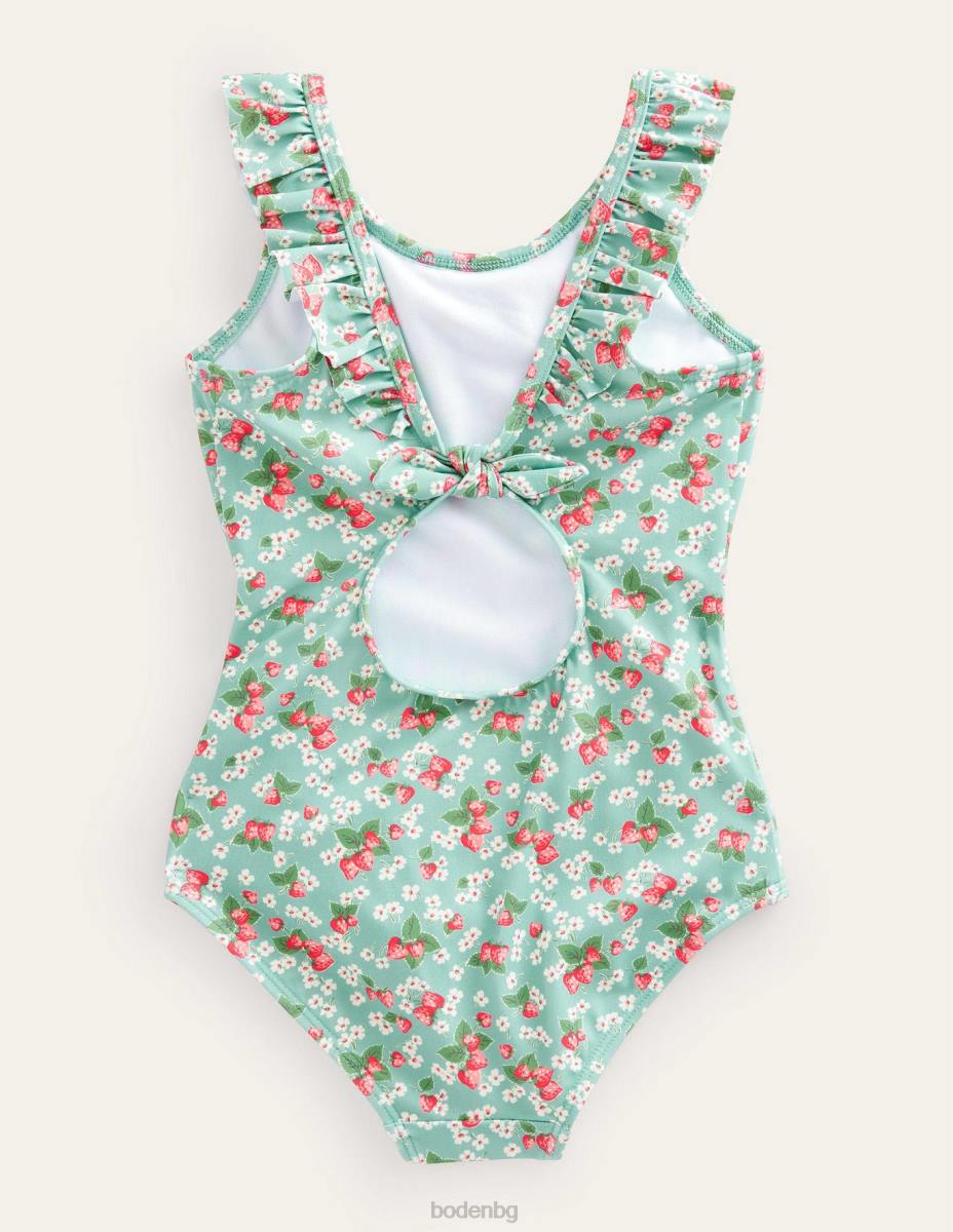 облекло Boden завързване на гърба на бански аква морска ягода дици момичета LL683270