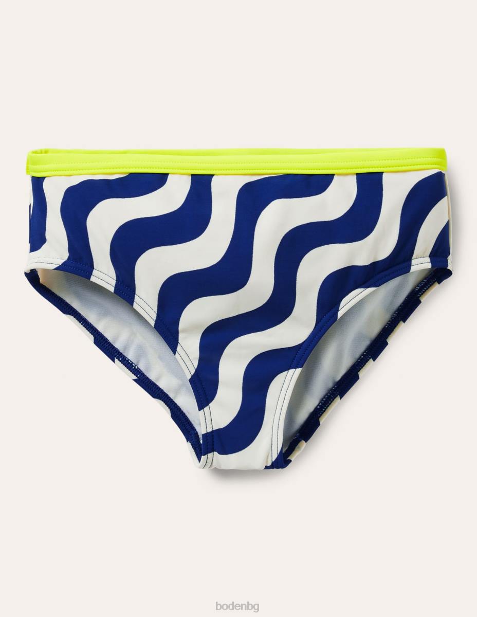 облекло Boden шарени бикини слонова кост/синя вълна момичета LL683279